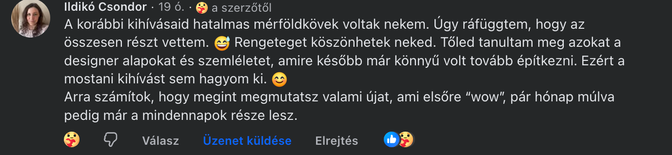 Ildikó Csondor hozzászólása