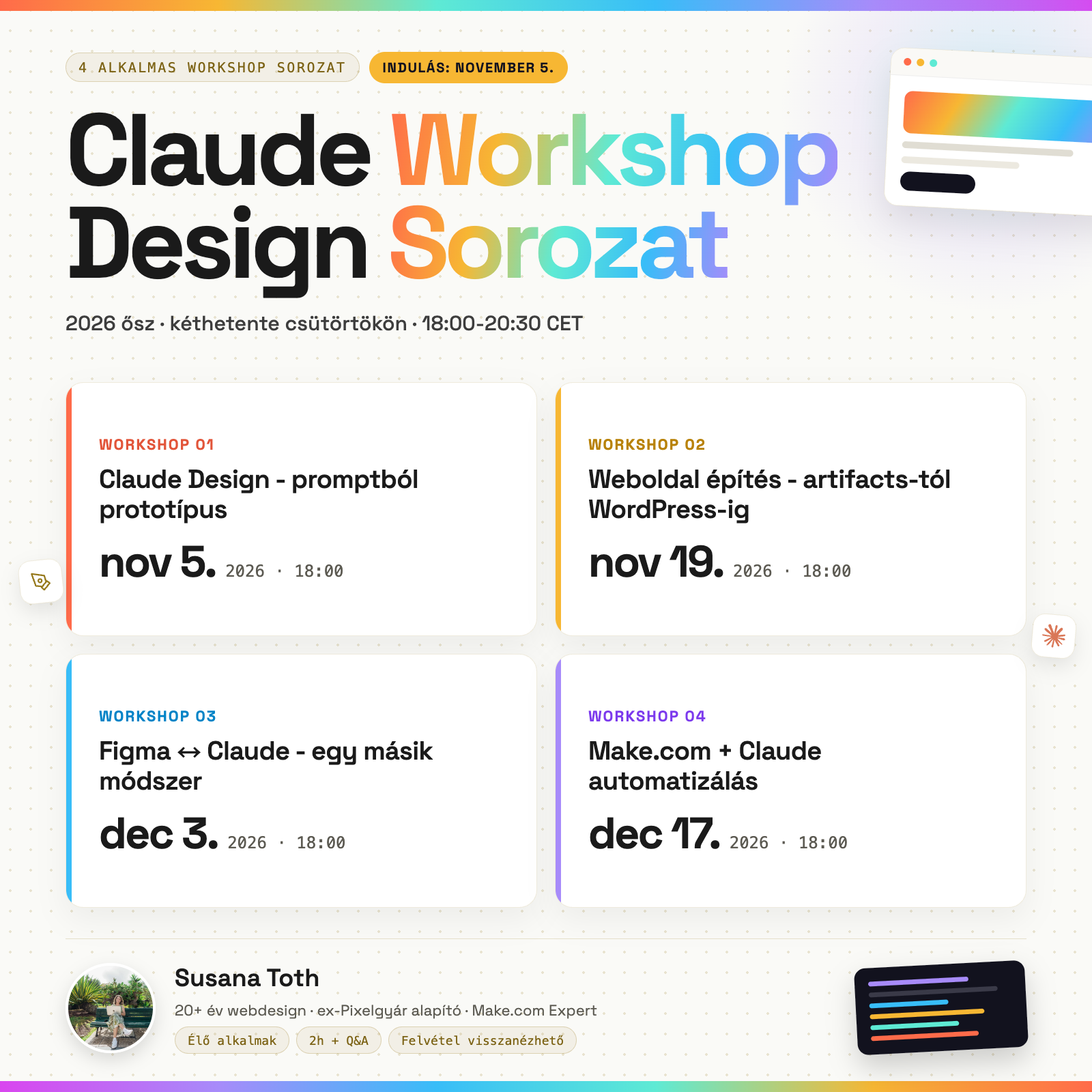 Claude Design Workshop Sorozat - 2026 ősz