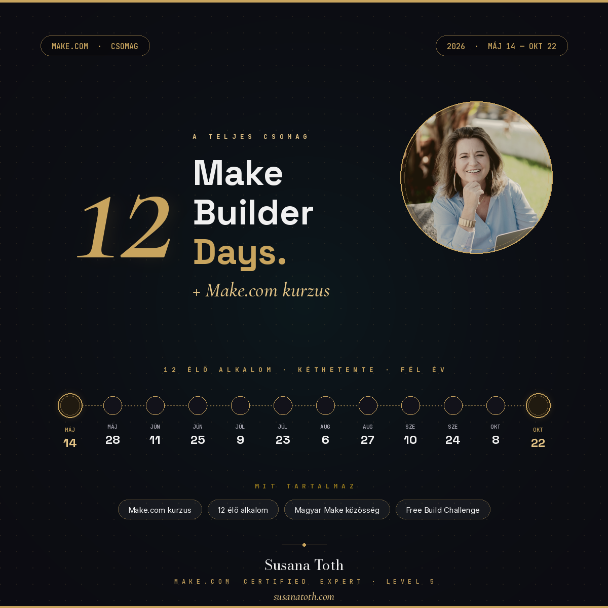 Make Builder Days workshopok + Make.com automatizálási kurzus