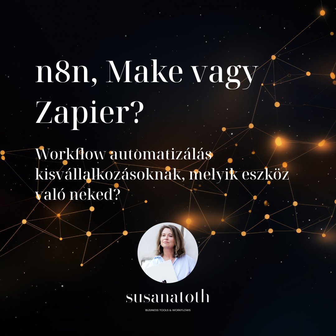 Workflow automatizálás kisvállalkozásoknak: n8n, Make vagy Zapier - melyik eszköz való neked? 2 n8n, Make vagy Zapier? Workflow automatizálás
kisvállalkozásoknak, melyik eszköz
való neked?